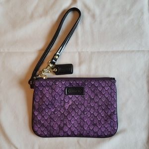 Coach Purple Wristlet